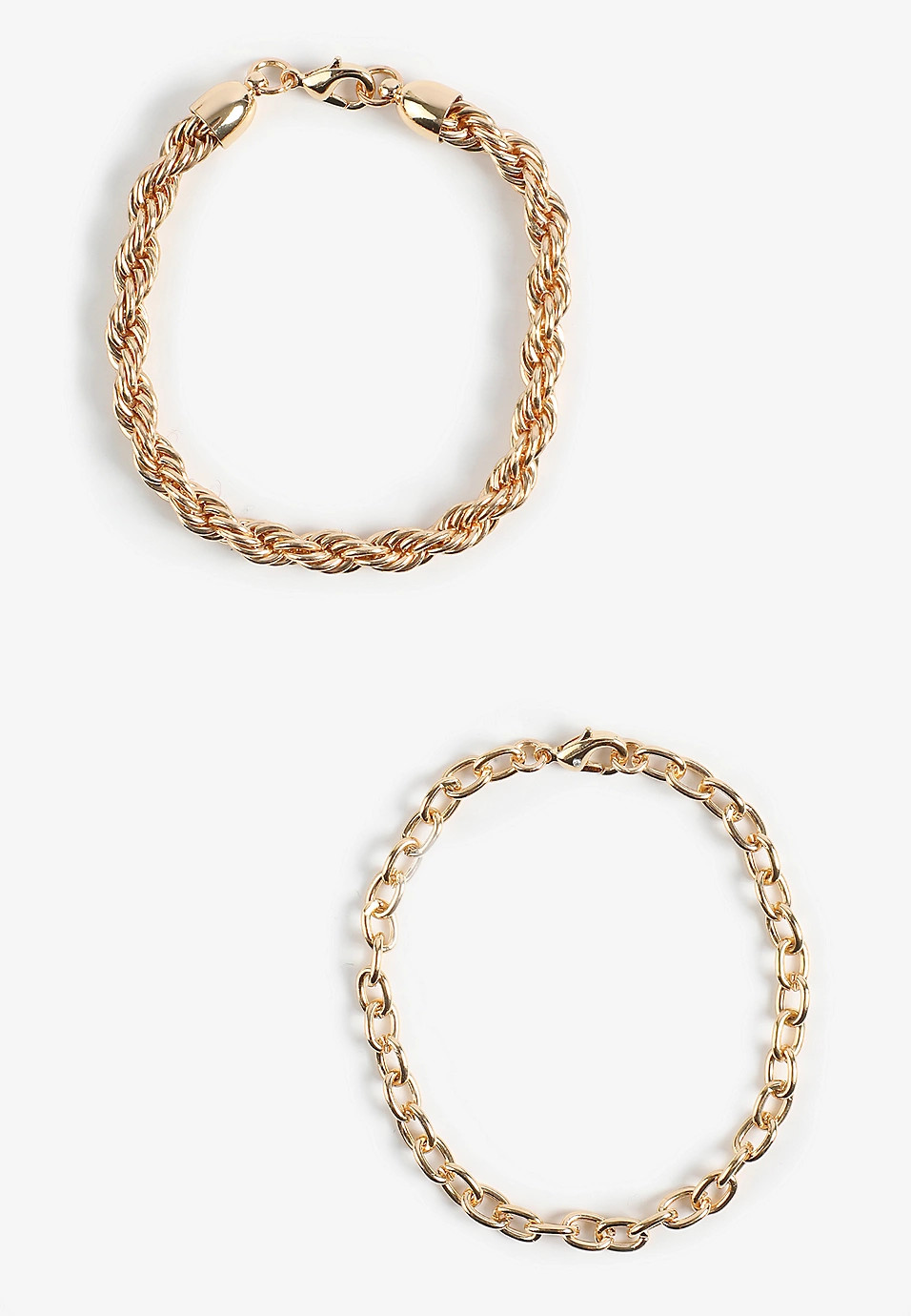 Gold Rope And Link Bracelet Set | Maurices