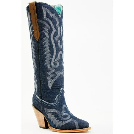 Corral Women s Denim Embroidered Tall Western Boot Snip Toe - Z5226 8 M US | Walmart (US)