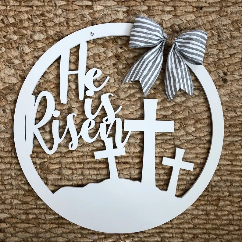 He is Risen Easter Door Hanger  Resurrection Easter Door | Etsy | Etsy (US)
