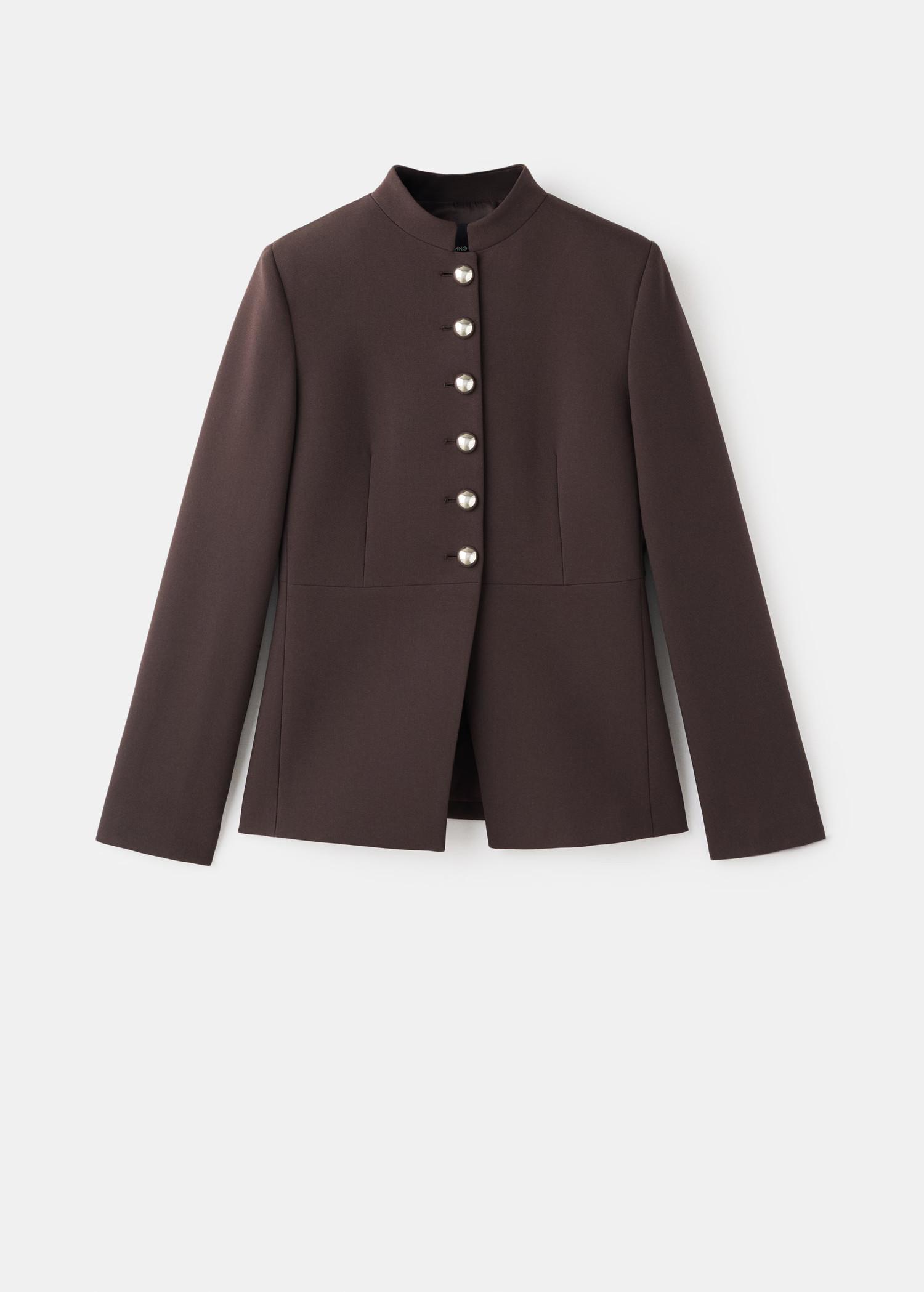 Jacket with jewel-button strip collar - Women | MANGO USA | Mango (US/MX/AU)