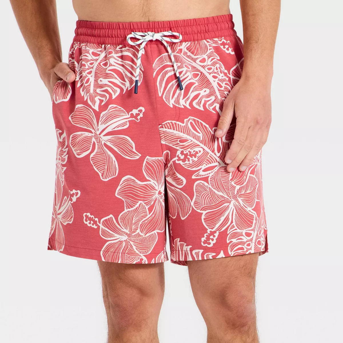 Men's 7" Swim Trunks - Goodfellow & Co™ x Reyn Spooner Red L | Target