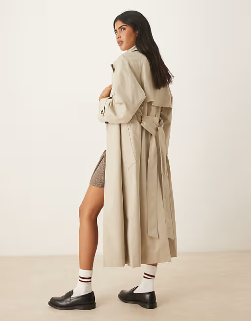 Mango cotton mix trench coat in beige     | ASOS | ASOS (Global)