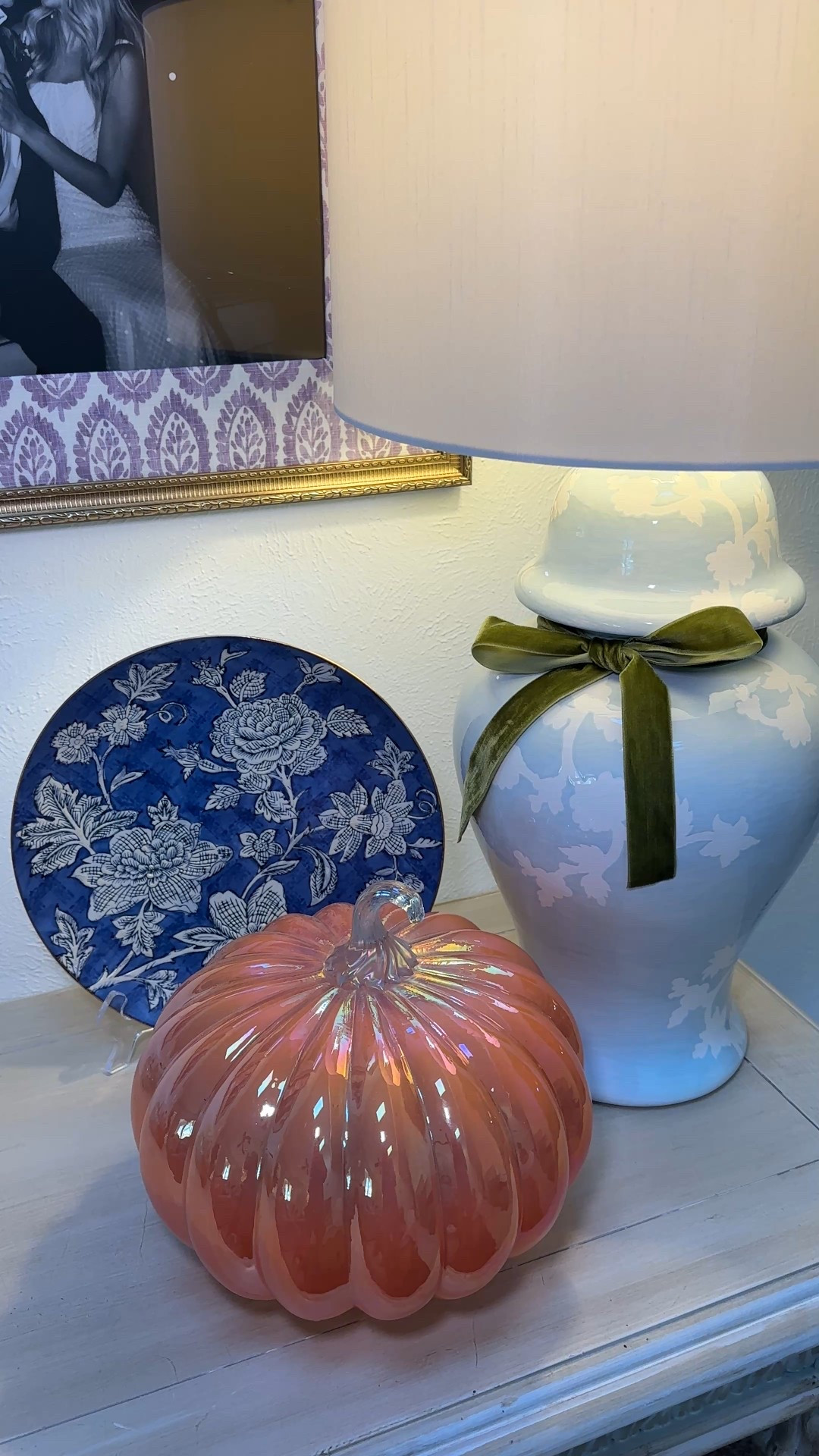 dressing up my favorite lamp for fall!🩵💚🎃
this is what i did last year; however, this year i got tortoise shell pumpkins and more chartreuse! i didn’t decorate for fall since we are moving🤗🙈

#LTKHome #LTKSeasonal #LTKFallSale