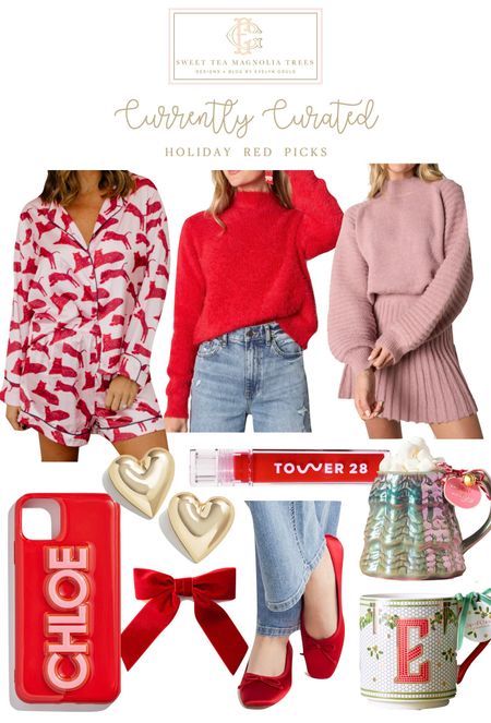 Holiday Picks 🎄♥️ Loving a merry red!!!

Vestique, Holiday Pajamas, Anthropologie Mugs, Red Ballet Flats, Initial Phone Case, Red bow, Heart earrings, Sweater Set, Red lip

#LTKhome #LTKHoliday #LTKfindsunder50