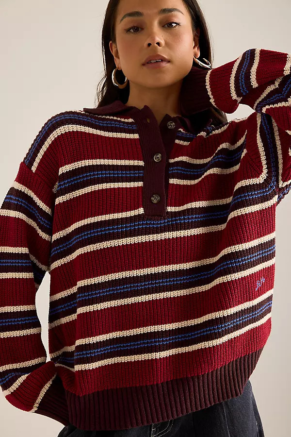 Damson Madder Ilona Rugby Stripe Jumper | Anthropologie (UK)