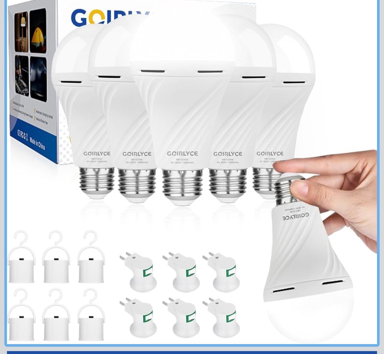 These versatile power outage emergency bulbs can be easily removed and used as a flashlight during emergencies such as power outages, storms, or hurricanes. Stay prepared and safe with reliable, battery-powered lighting that meets all your household needs. Whether you're navigating a dark room, illuminating an outdoor space, or dealing with unexpected situations, rechargeable led light bulbs provide bright and efficient illumination whenever and wherever you need it

#LTKHome #LTKvlog #LTKdayinmylife