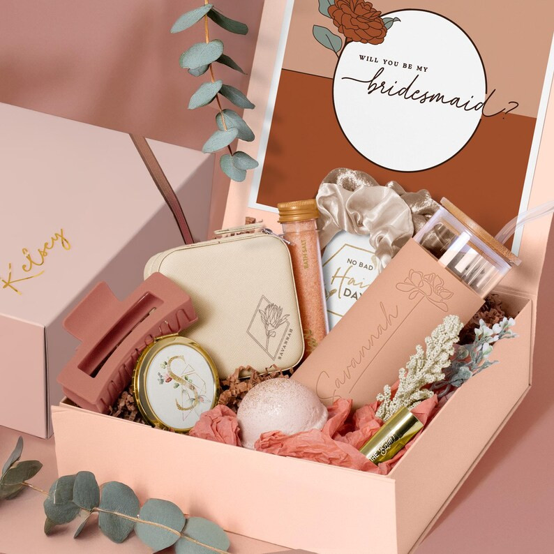 Will You Be My Bridesmaid Spa Set in Terracotta, Bridesmaid Proposal Gift With Personalized Brida... | Etsy (US)