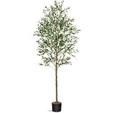 Alkmaar 83'' Artificial Olive Tree Faux Olive Tree Artificial Plant Tall Fake Plant for Home Decor I | Amazon (US)