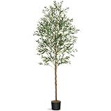Alkmaar 83'' Artificial Olive Tree Faux Olive Tree Artificial Plant Tall Fake Plant for Home Decor I | Amazon (US)