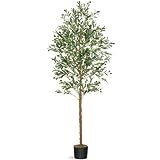 Alkmaar 83'' Artificial Olive Tree Faux Olive Tree Artificial Plant Tall Fake Plant for Home Decor I | Amazon (US)