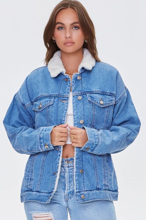 Denim Faux Shearling Jacket | Forever 21 | Forever 21 (US)