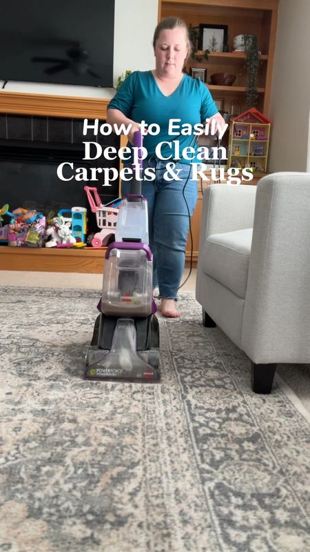 Cleaning my carpet and area rug with this affordable carpet cleaner! #cleaning #springcleaning

#LTKhome #LTKVideo