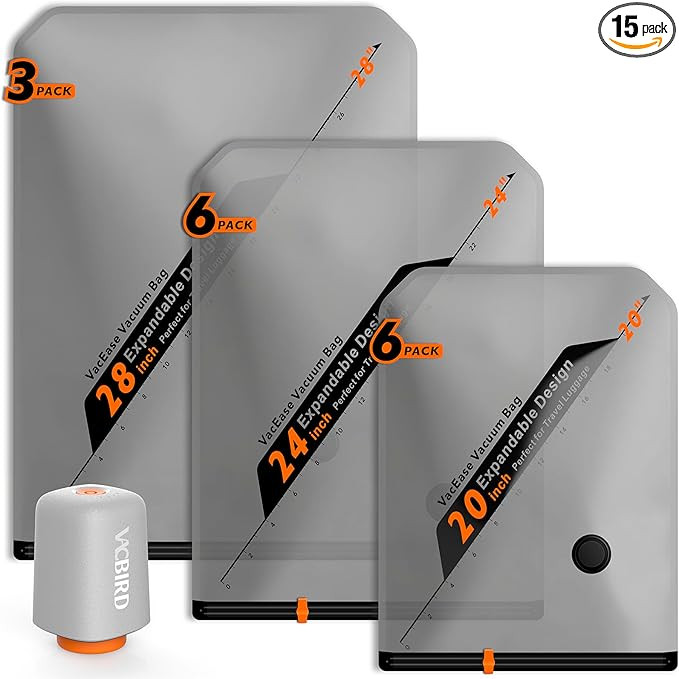 Rechargeable Wireless Pump Travel Storage Bags Set - Portable Space Saver Bags for Travel & Home ... | Amazon (US)