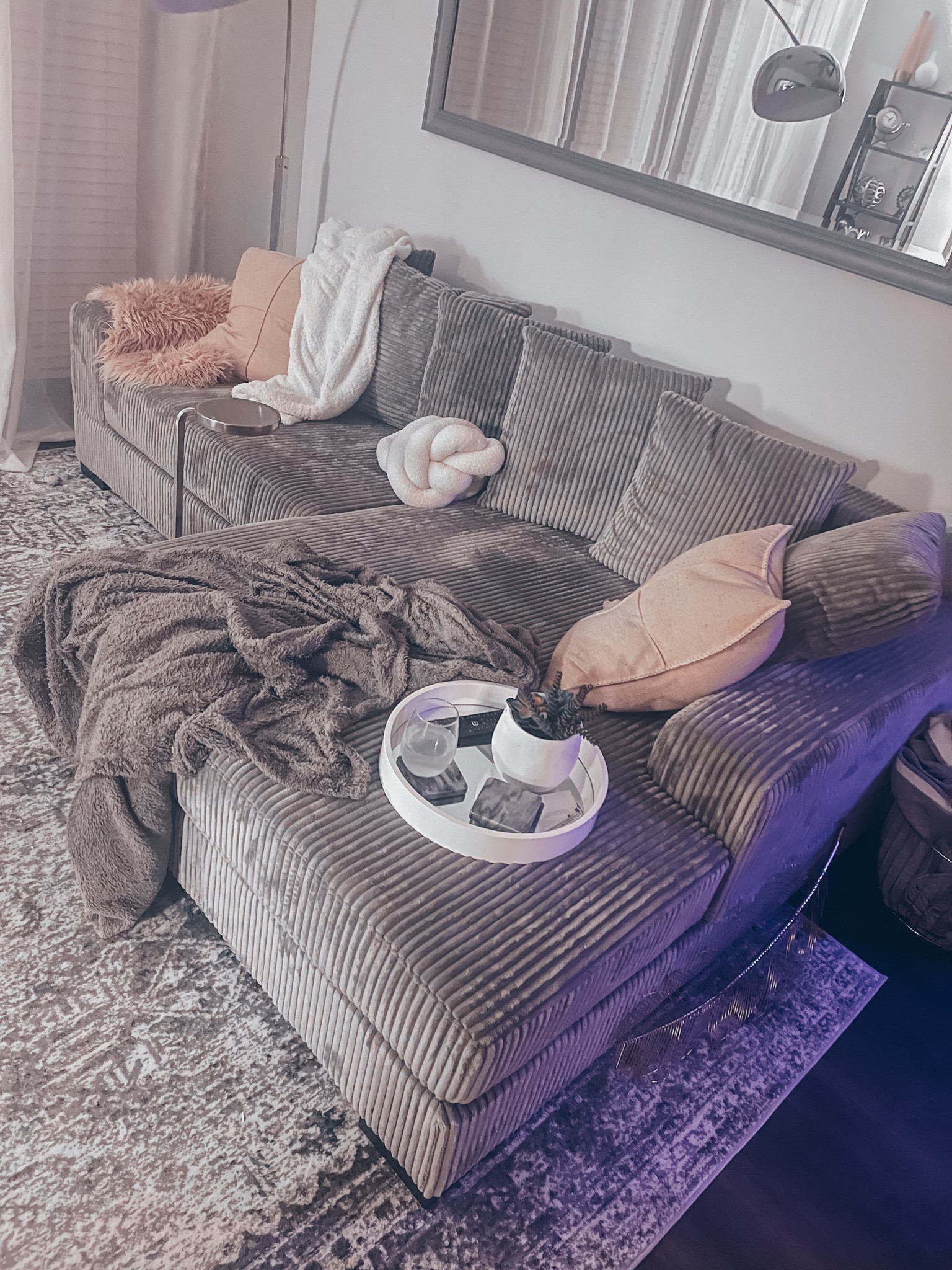 New couch new place in AZ from the tundra cold of MN ❄️ ! Loving how comfortable this is. 108” long and perfect for this new spot! I did a ton of research and reviews! 

This rug pairs perfectly! 

#LTKstyletip #LTKhome