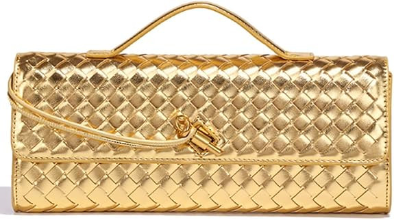 Trendy Woven Evening Clutch Purses Women Underarm Shoulder Handbag Cute Satchels Crossbody Purse ... | Amazon (US)