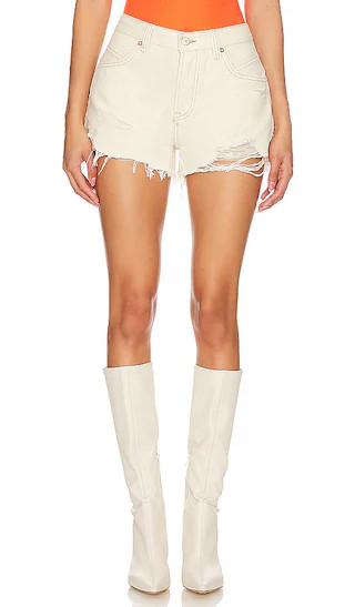 Free People x We The Free Now Or Never Denim Short in Cream. - size 24 | Revolve Clothing (Global)