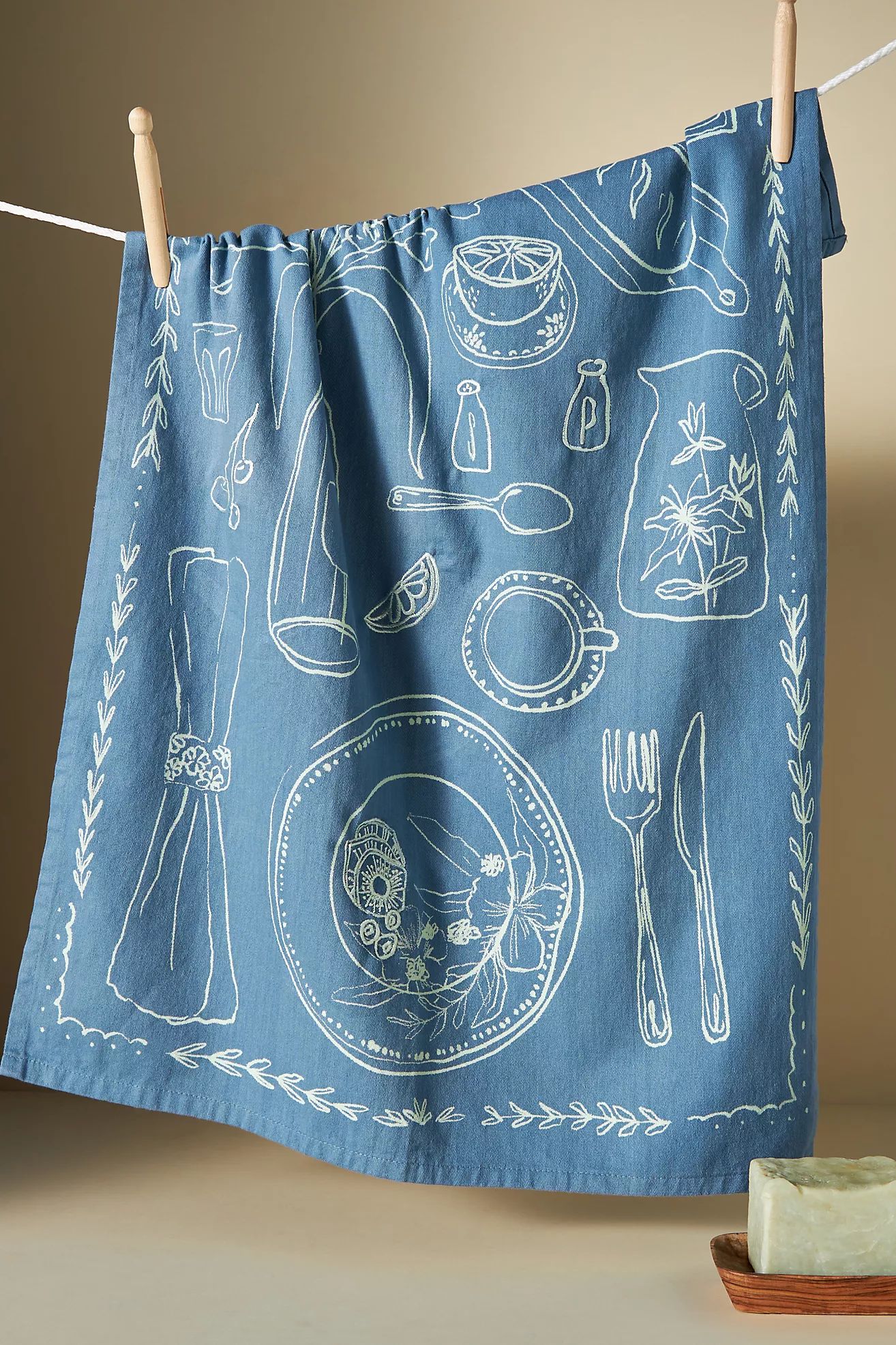 Table Setting Dish Towel | Anthropologie (US)