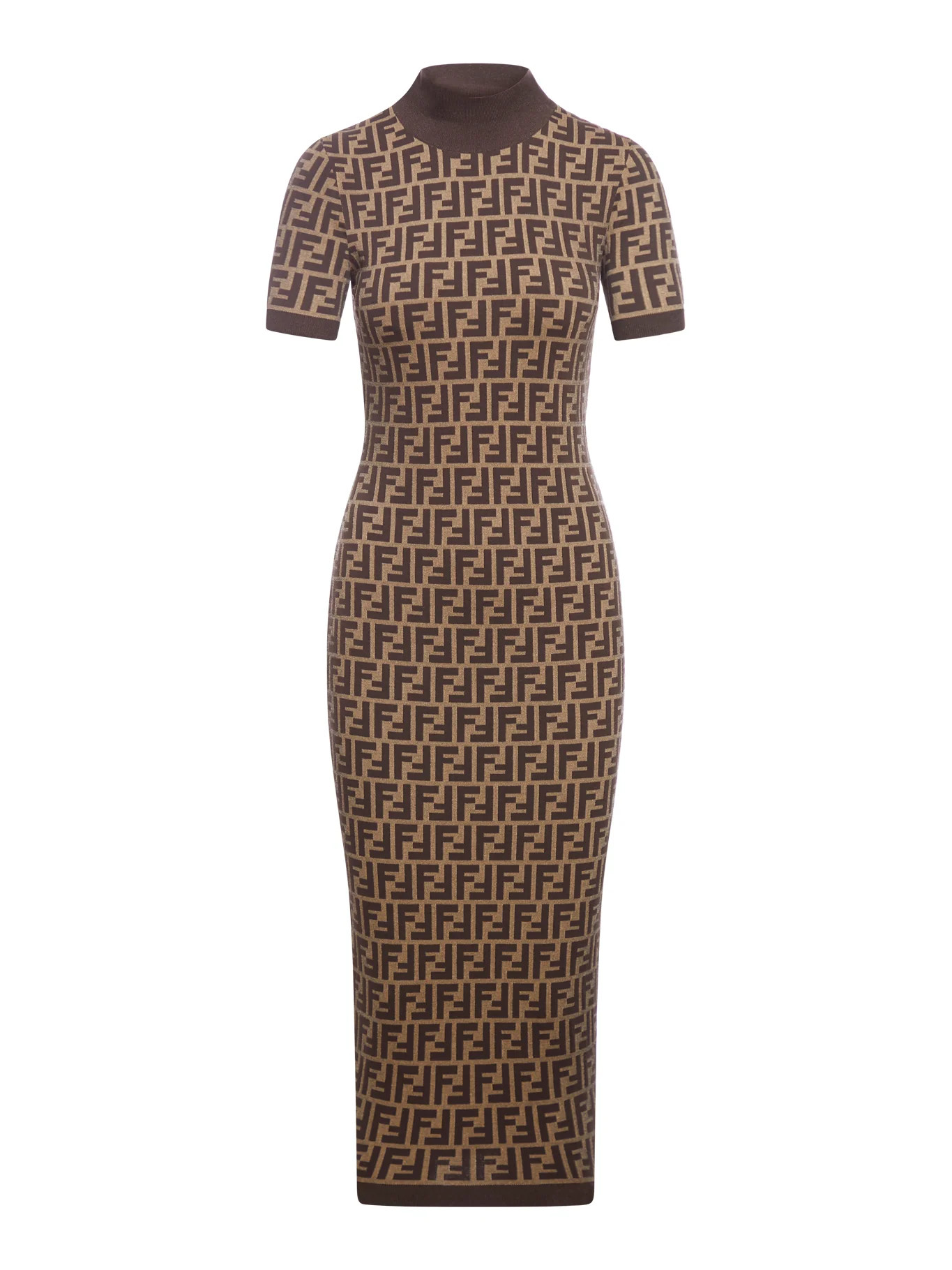 Brown FF cotton dress - Fendi - Woman | Suitnegozi INT