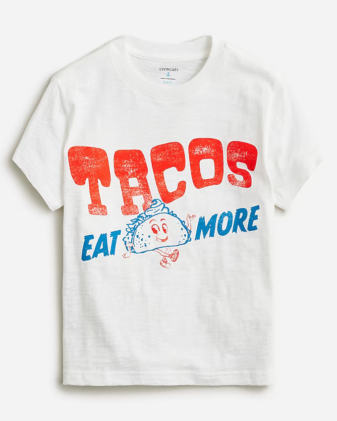 Kids' taco graphic T-shirt | J. Crew US