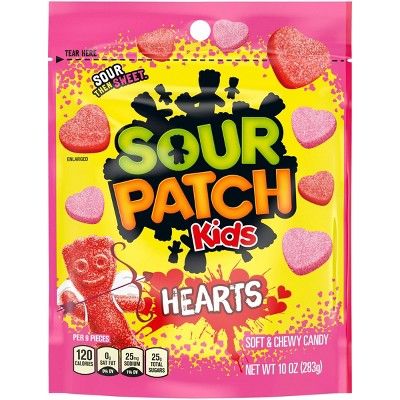 Sour Patch Kids Valentine&#39;s Gummy Hearts - 10oz | Target