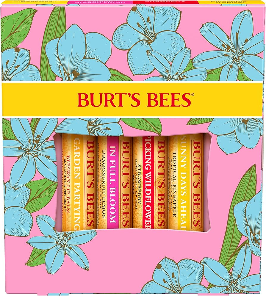Burt's Bees Lip Balm Easter Basket Stuffers, Lip Care Gifts for All Day Hydration, In Full Bloom ... | Amazon (US)