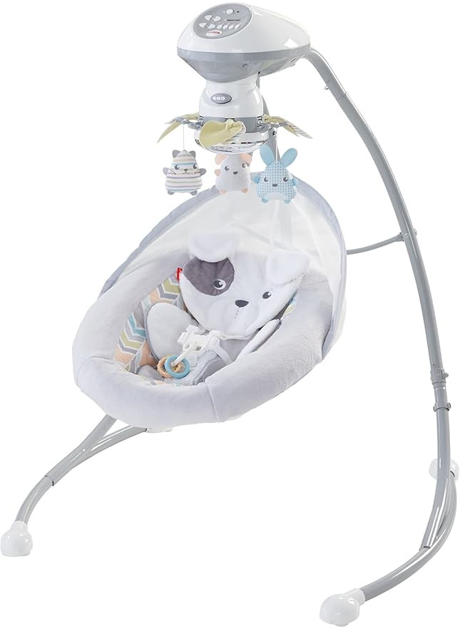 Fisher-Price Sweet Snugapuppy Swing, Dual Motion Baby Swing with Music, Sounds and Motorized Mobi... | Amazon (US)