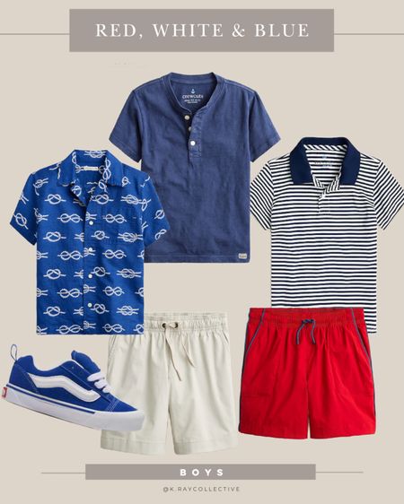July 4th outfit ideas for your boys, show me all the red, white and blue!  I’m seriously in love with these retro red shorts, the blue trim along the pocket is perfection.  

#BoysOutfits #July4Outfits #Boys #4thOfJuly #BoysOutfitInspo #SummerOutfits

#LTKSeasonal #LTKKids #LTKFindsUnder50