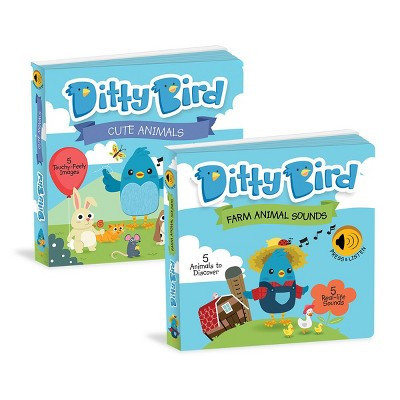 Ditty Bird Farm Animal and Cute Animal Touch and Feel Sound Books - Set of 2 | Target