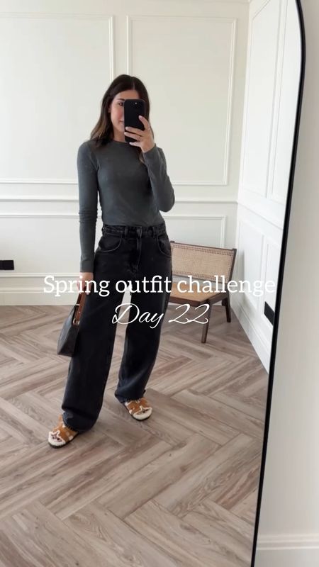 30 days of Spring outfits- Day 22 🖤 
Zara jeans | Nakd long sleeve top | Hermes Chypre sandals 

#LTKstyletip #LTKFind #LTKeurope