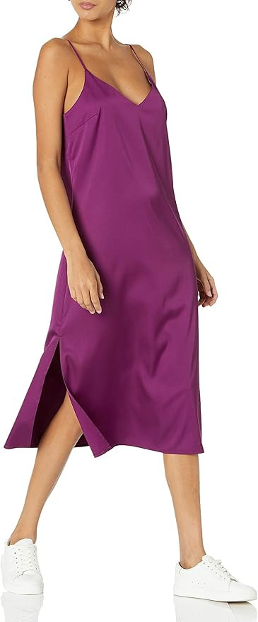 The Drop Women's Ana Silky V-Neck Midi Slip Dress | Amazon (US)