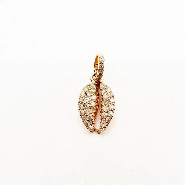 DIAMOND &amp; 14K GOLD COWRIE SHELL AMULET – SHAKTI | Shakti Jewelry