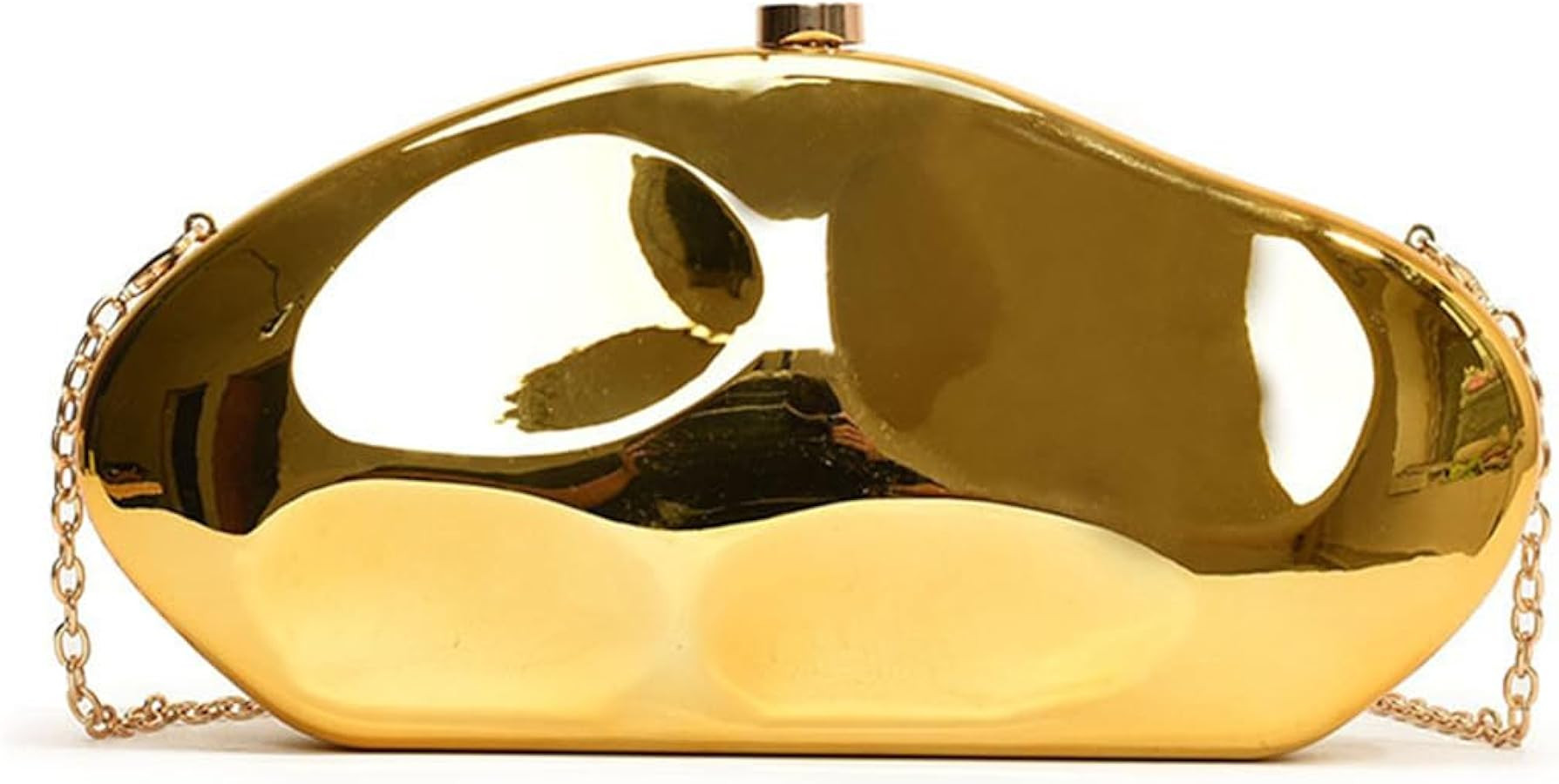 Acrylic Clutch for Women Evening HandBag Metallic Lipstick Bag for Wedding Party Prom Cocktail | Amazon (US)