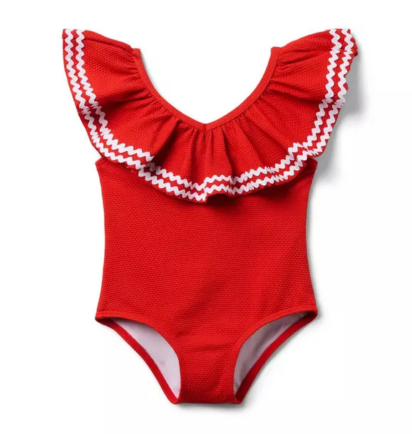 Recycled Ric Rac Ruffle Swimsuit | Janie and Jack