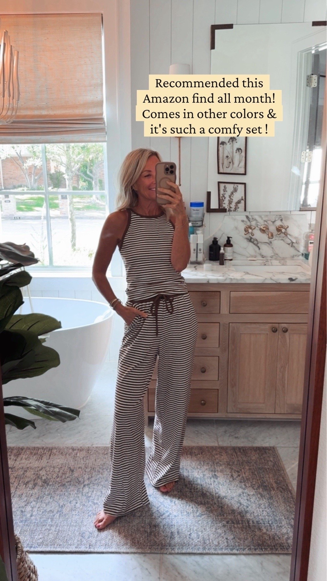 Yall know how much I love this striped lounge set! One of my all time Amazon faves. 
Set: small

#LTKootd #LTKOver40 #LTKSeasonal