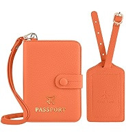 Passport Holder RFID Protected Wallet and Luggage Tag with Protection Cover Travel Accessories Le... | Amazon (US)
