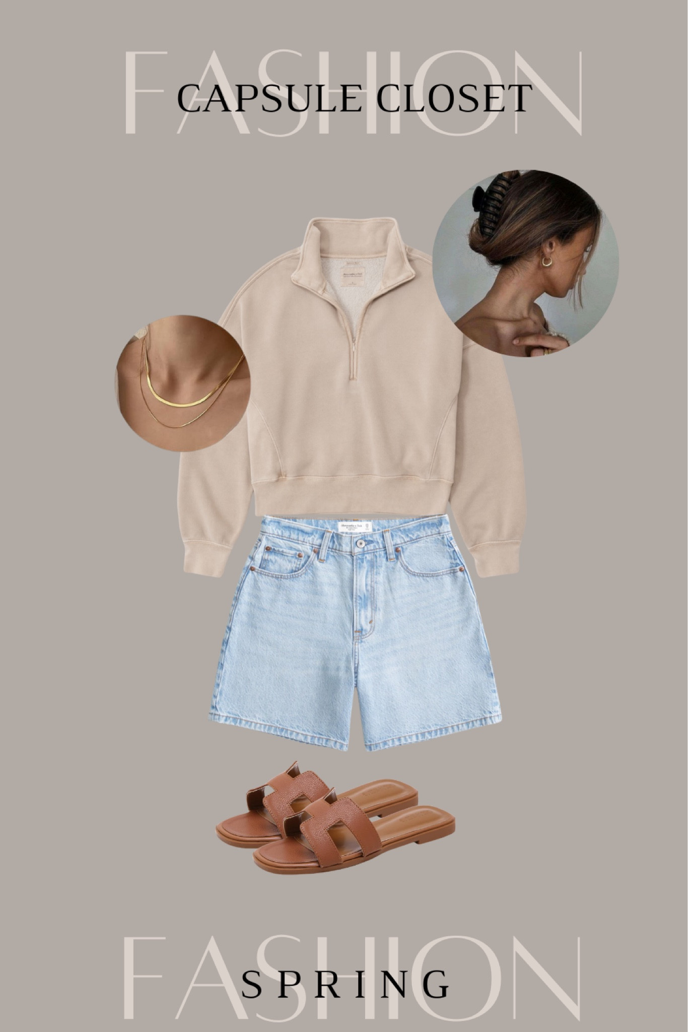 Spring Capsule Closet Outfit Idea

Denim shorts, half zip pullover, brown sandals



#LTKstyletip #LTKSeasonal #LTKfindsunder100