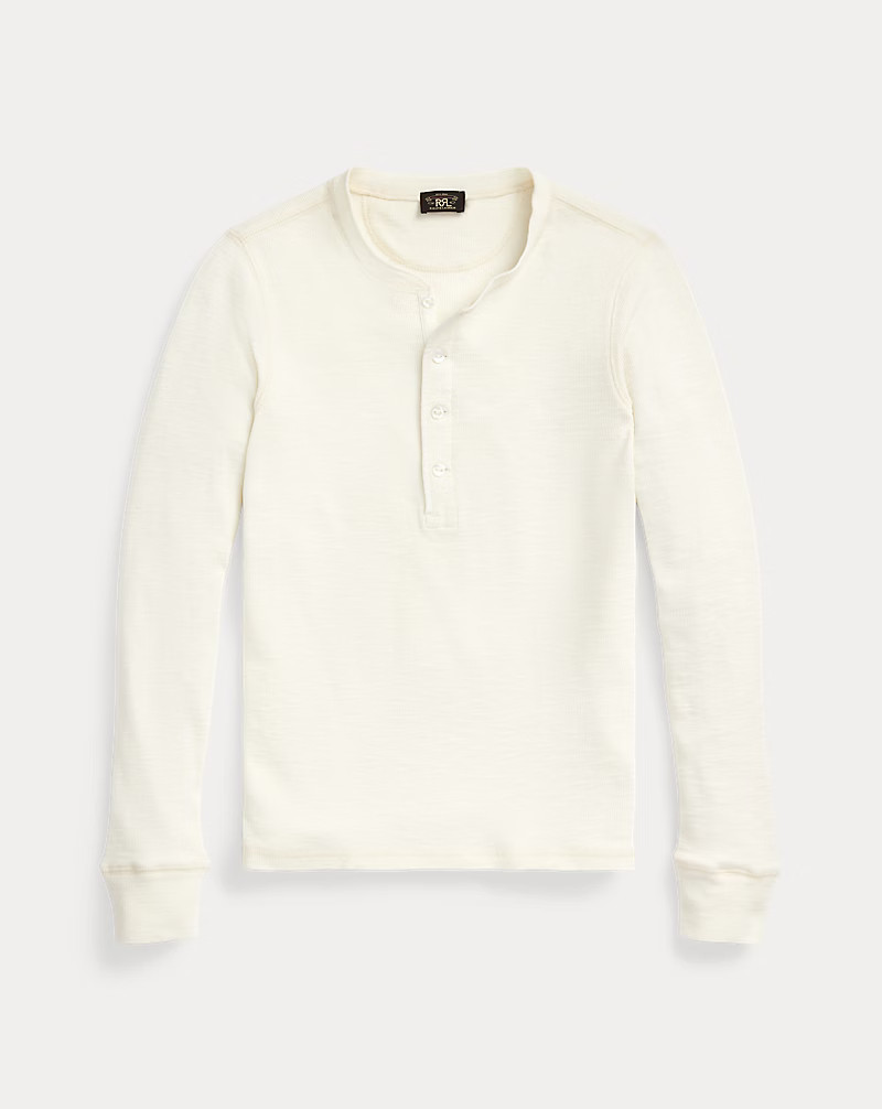 Waffle-Knit Cotton Henley | Ralph Lauren (UK)