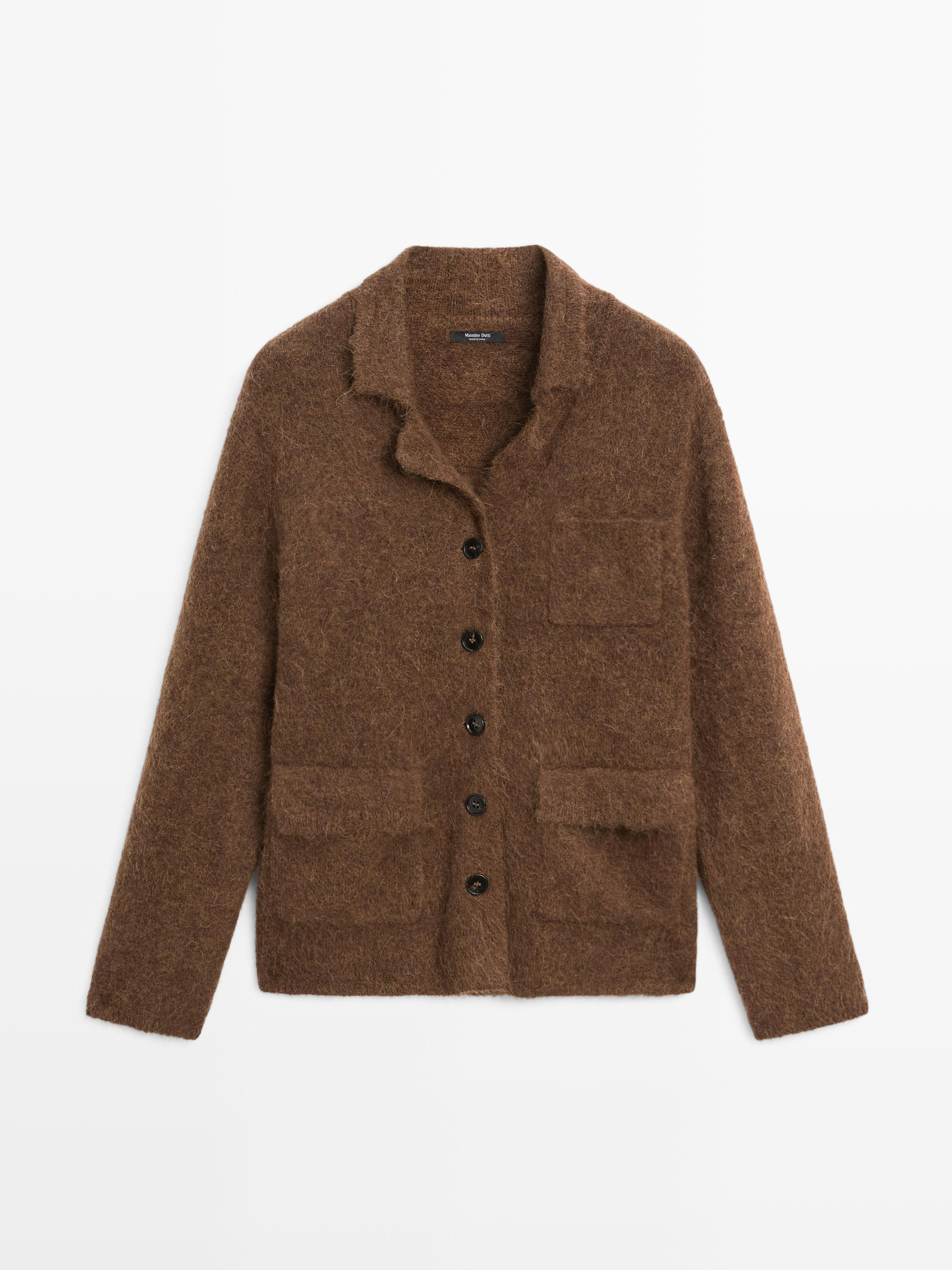 Strickcardigan aus Alpakawollmischgewebe mit Taschen | Massimo Dutti DE