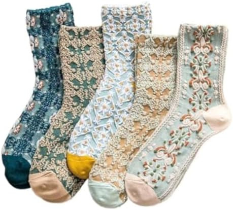 Lavish Lavender Argyle Socks: Elegant Vintage Floral Frill & Jeweled Cotton Detail for Spring & A... | Amazon (US)