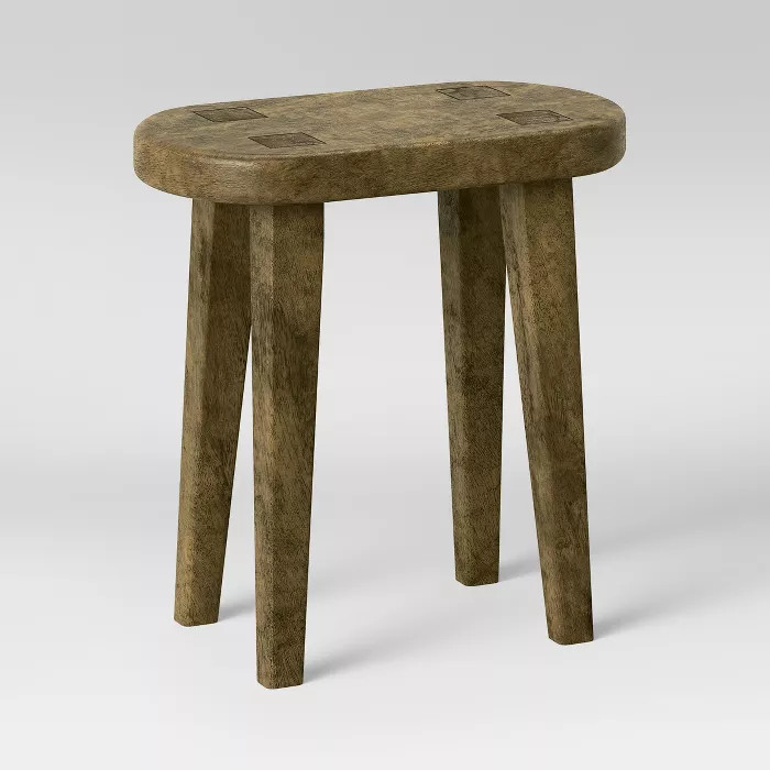 Woodland Carved Wood Accent Table Brown - Threshold™ | Target