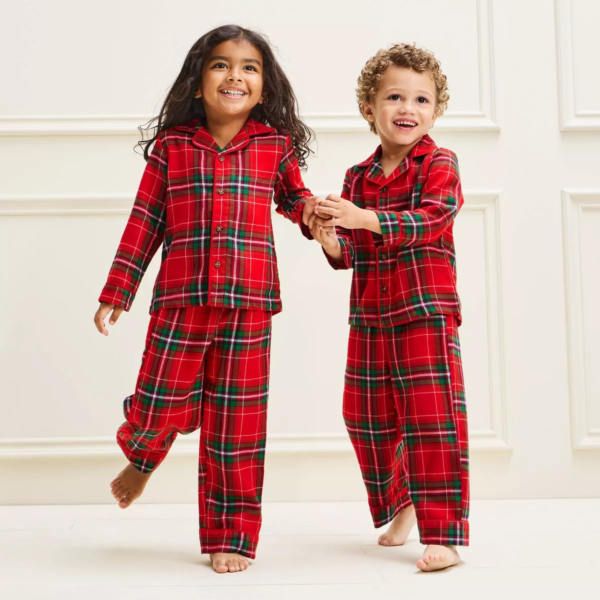 Toddler Holiday Plaid Flannel Matching Family Pajama Set - Wondershop™​​​​​​​ Red/Green 2T | Target