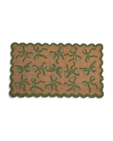 20x34 Coir Bows Scalloped Doormat | TJ Maxx