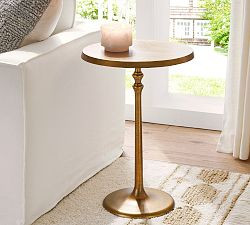 Round Metal Accent Table (18") | Pottery Barn (US)