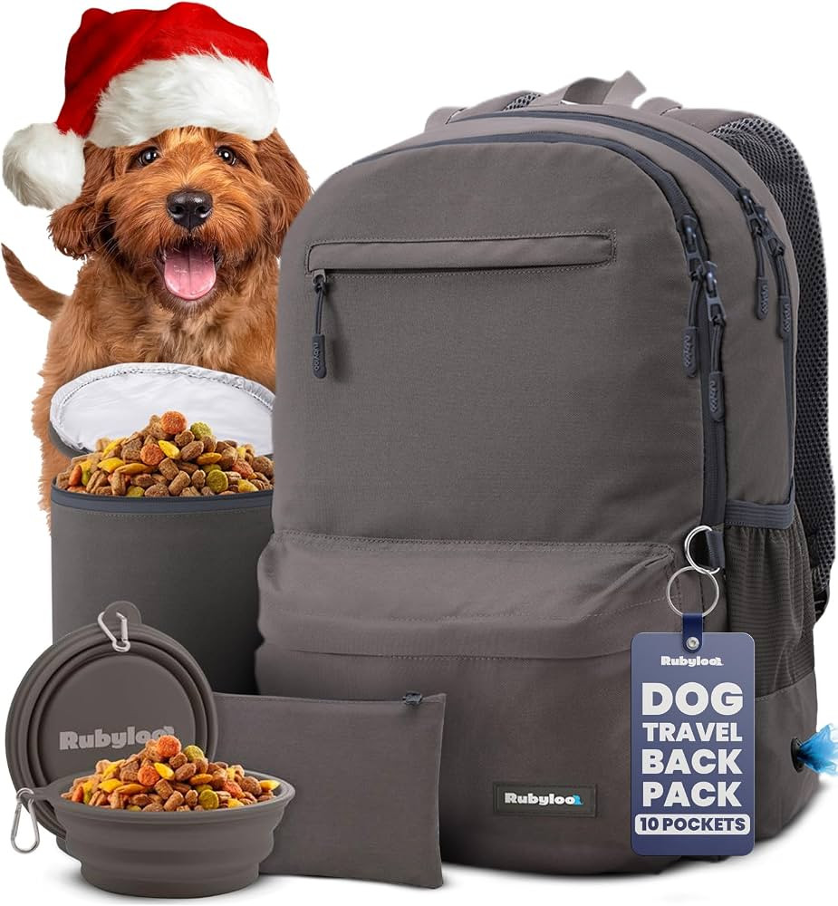 Dog Travel Bag for Supplies - Complete Doggy Diaper Bag Backpack - Ideal Gift for Dog Lovers, Dog... | Amazon (US)
