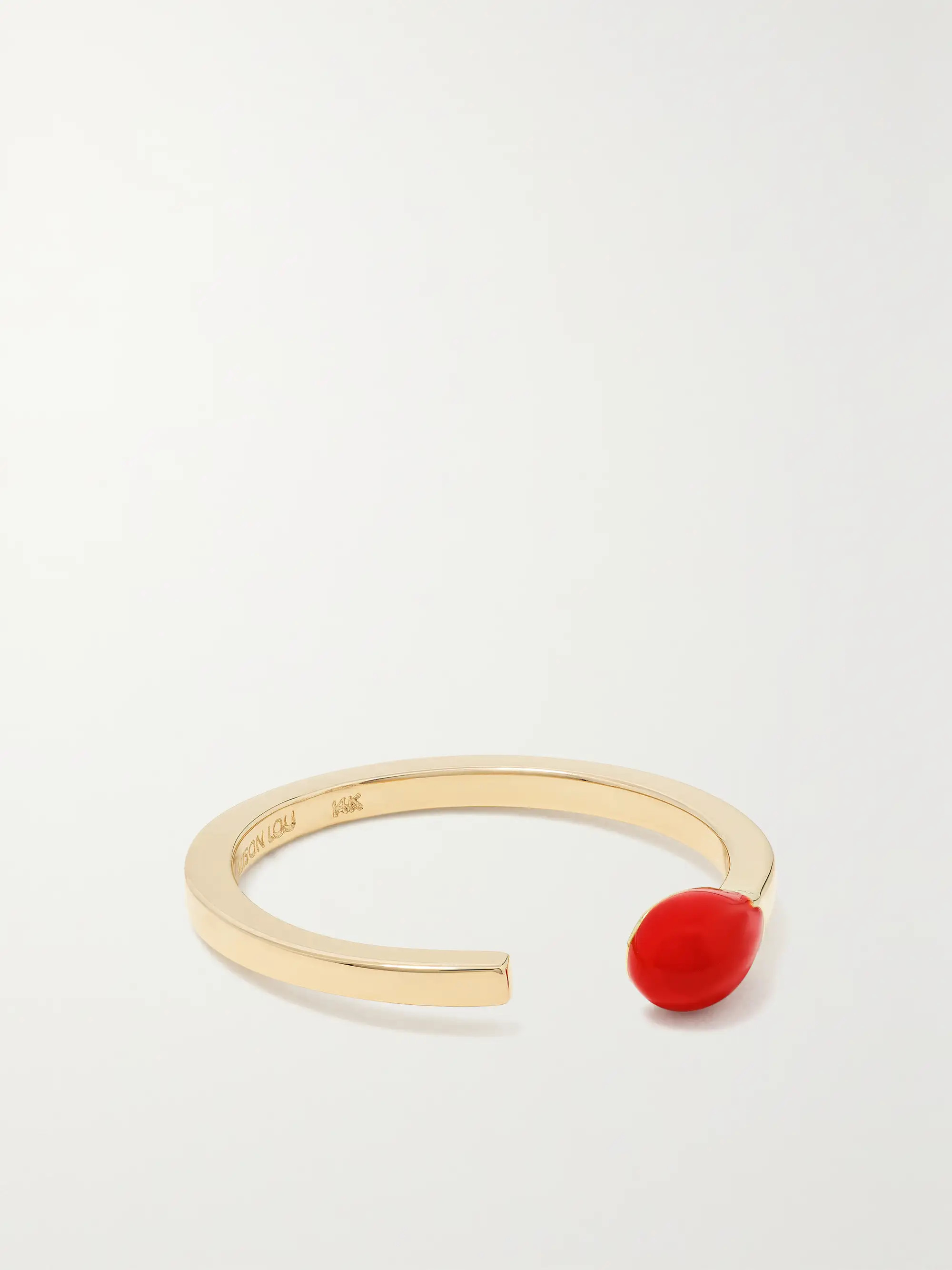 Match Stack 14-karat gold and enamel ring | NET-A-PORTER (US)