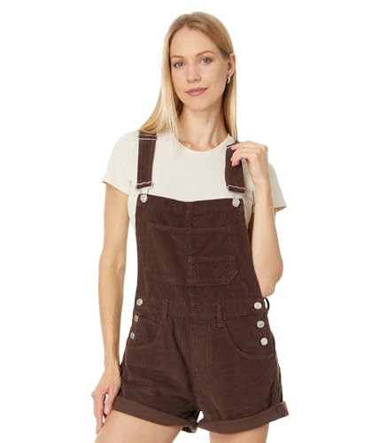 Free People Women's Ziggy Cord Shortall Barnwood Size: Small Inseam: One Size | Amazon (US)