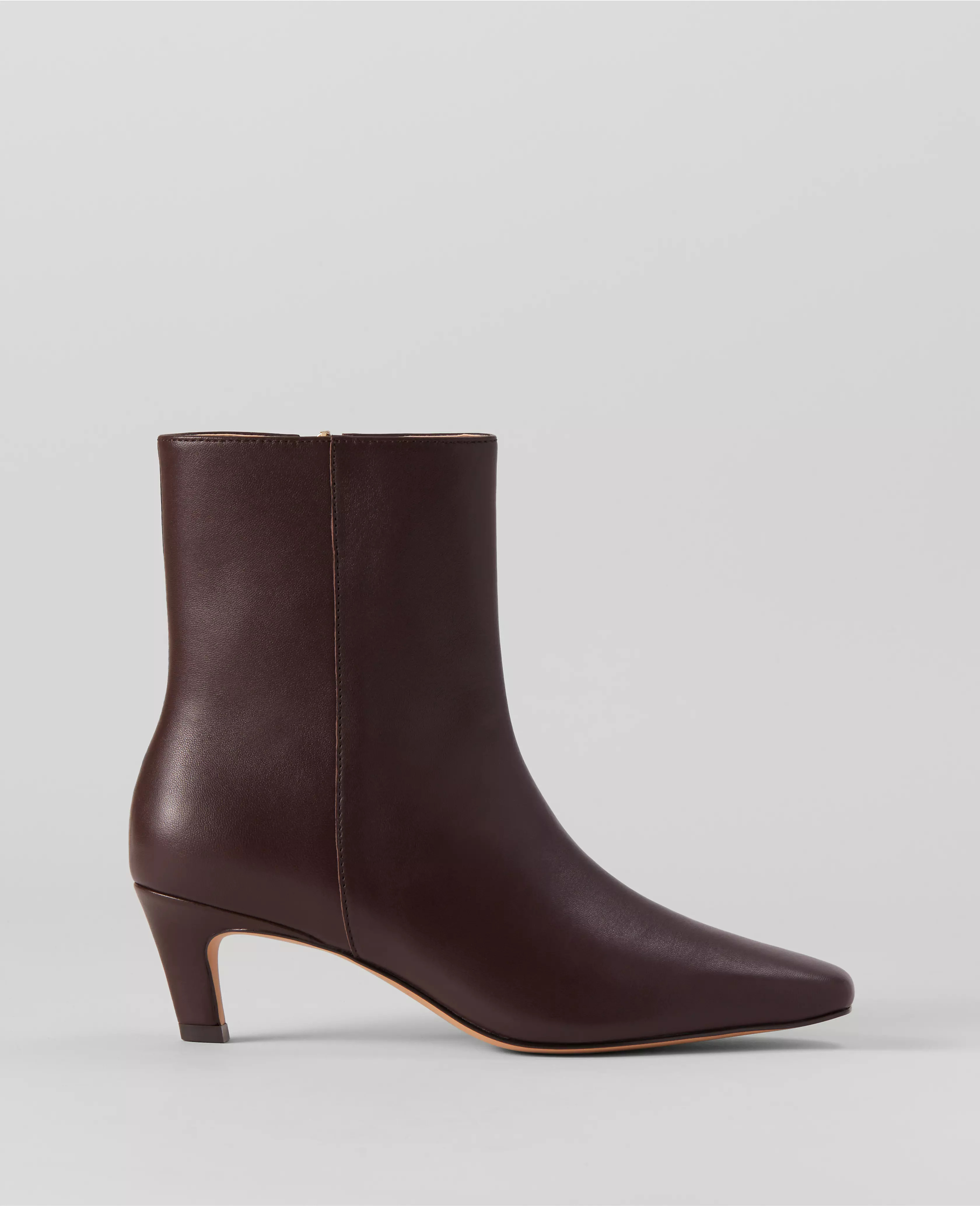 Leather Skinny Heel Bootie | Ann Taylor (US)