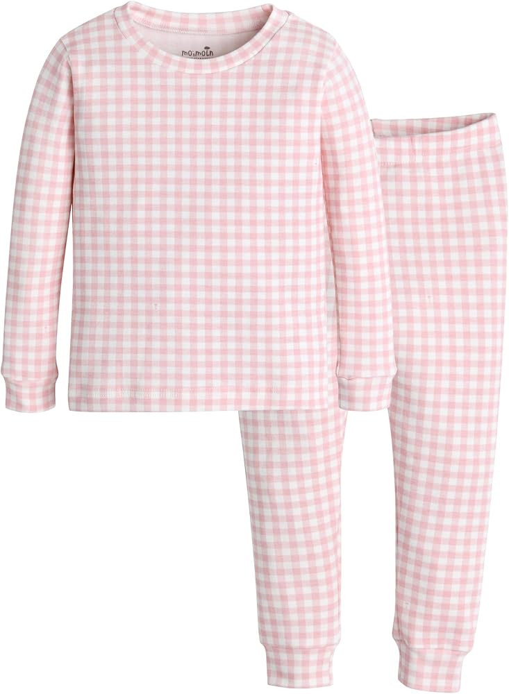 moimoln Plaid Check Soft Cotton Modal 6M-8Y Baby Toddler Long-Sleeve Snug-Fit Pajama Sleepwear Da... | Amazon (US)
