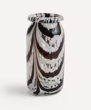 Coffee and White Splash Roll Neck Extra Small Vase | Liberty London (UK)