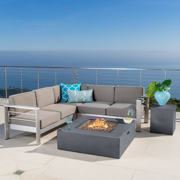 Cape Coral Outdoor 5-piece Sofa Set by Christopher Knight Home | Bed Bath & Beyond